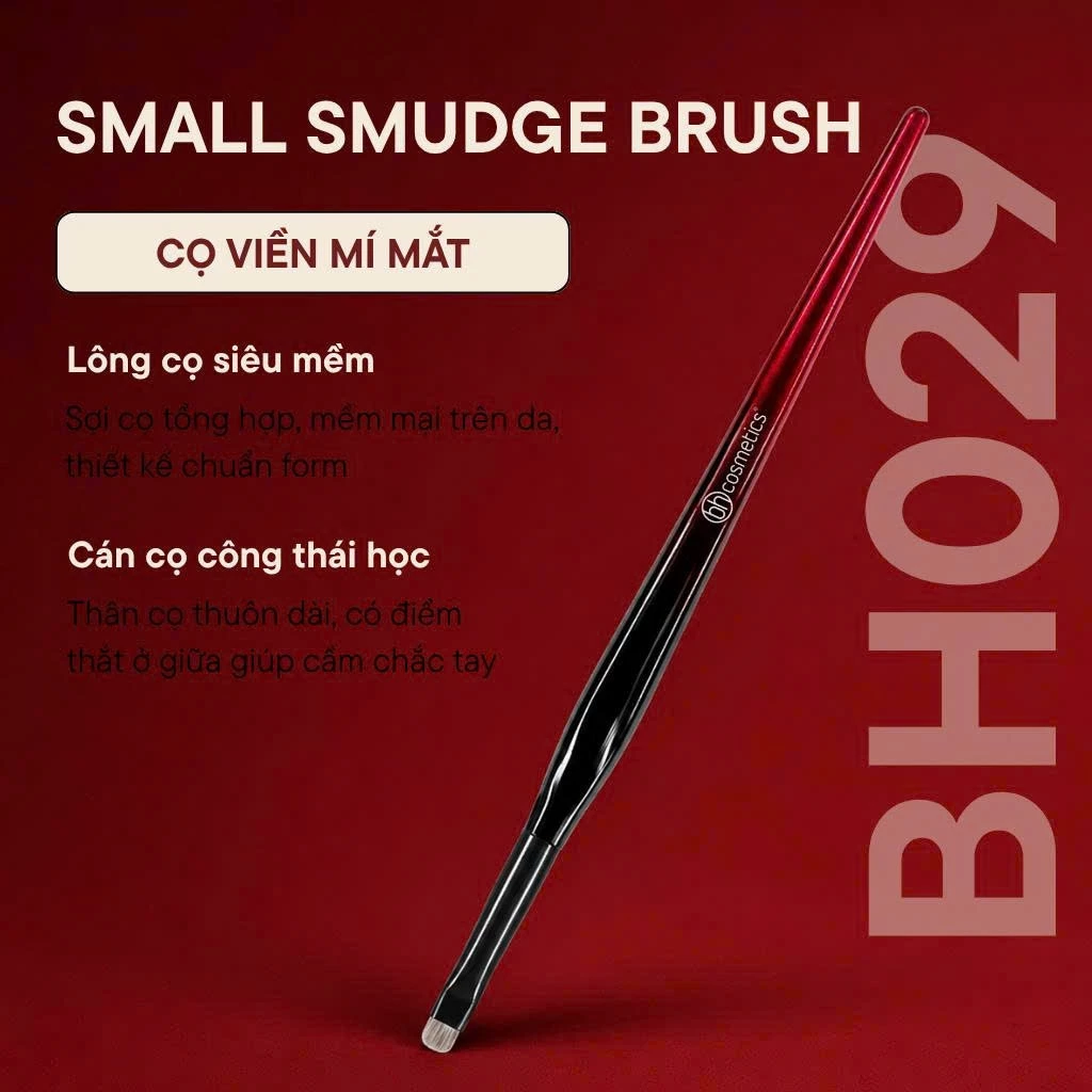 Cọ Viền Mắt Dưới - Cọ Nhấn Đuôi Mắt - Cọ Tán Màu Mắt Bọng Mắt BH Cosmetics Small Smudge Brush BH029